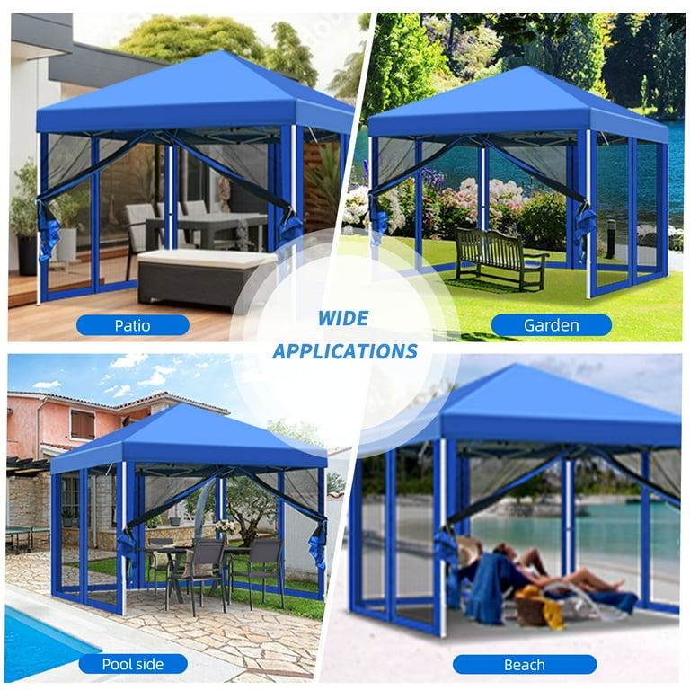 Dextrus 10x10 ft Waterproof Pop Up Canopy Tent with Screen Dextrus 10x10 ft Waterproof Pop Up Canopy Tent with Screen