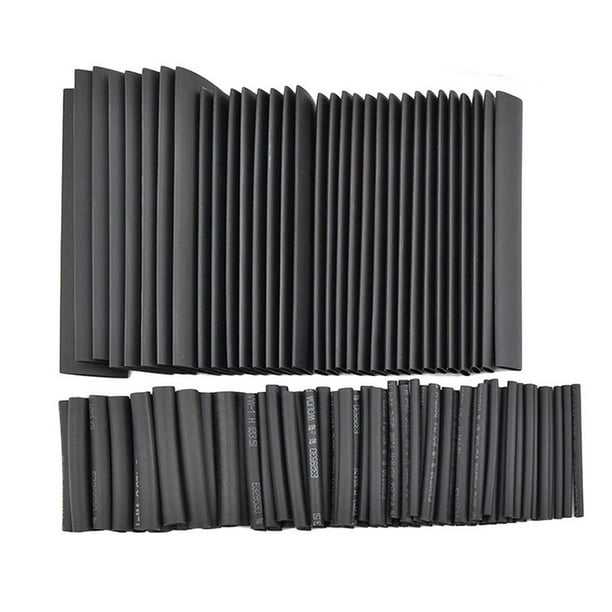 Inteprter 530 Uds. Tubo termorretráctil envoltura eléctrica mangas de Cable de alambre PE 2:1 manguito aislado surtido de kits de tubos de Electrónica miscelánea negro 127 piezas