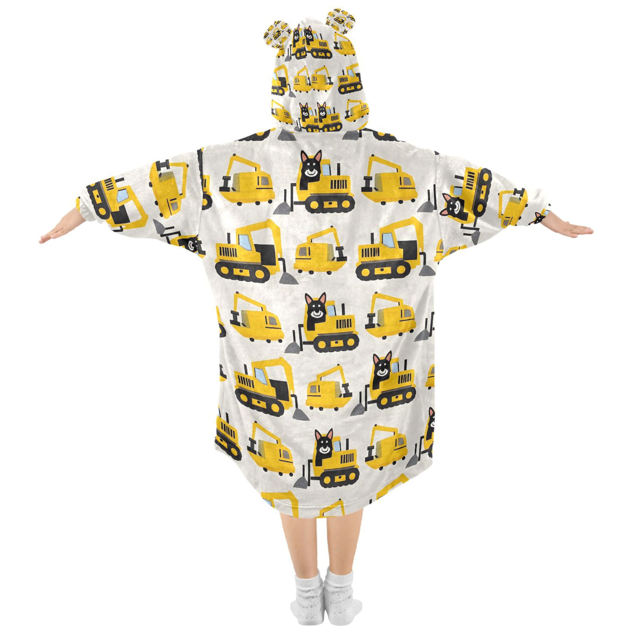 joogoo Wearable Blanket Hoodie for Husky Dog in Truck Oversized Sherpa Hooded 3-14 YR M