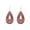 Burgundy, variant on Lightweight Teardrop Mesh Cutout Statement Wood Earrings Women Drop Dangle Jewel