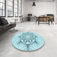 thumbnail image 3 of Ahgly Company Indoor Rectangle Patterned Electric Blue Area Rugs, 5' x 8', 3 of 6