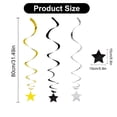 thumbnail image 3 of Hanging Decorations, Hanging SilverforGraduation Wedding Decorations, Silver Star Spiral Ornaments, Includes 8 Stars, 80CM Length, Silver Star Hanging DecorforGraduation, Spiral Star, 3 of 9