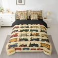thumbnail image 2 of jejeloiu Retro Train 7-Piece Bedding Comforter Set,Steam Engine Theme King Bedding Sets,Colorful Car Bed Sheets For Biye Kids,Breathable Home Decor Reversible, 2 of 8