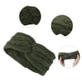 thumbnail image 3 of Unique Bargains 1 Pc Women's Warm Headband Cross Cable Knitted Headband Light Army Green, 3 of 6