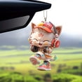 thumbnail image 5 of Adorno colgante acrílico con forma de gato para coche, mochila y decoración del hogar | Adorable colgante con forma de felino, 5 of 5