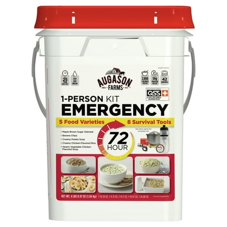 Augason Farms 72-Hour 1-Person Emergency Food Storage Kit with Survival Gear 4 (Best Survival Foods To Store)