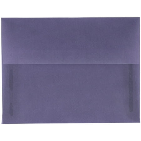 UPC: 0609722982917 | JAM Paper & Envelope A2 Translucent Envelopes  4 3/8 x 5 3/4  Wisteria Purple  25/Pack