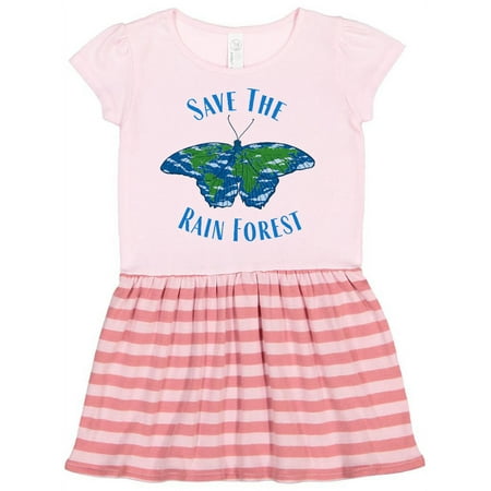 

Inktastic Save the Rain Forest Earth Butterfly Gift Toddler Girl Dress