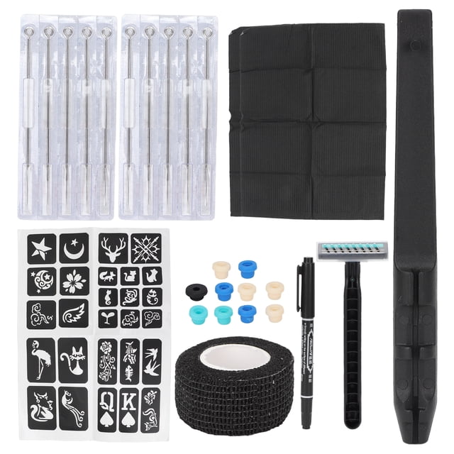 Kit de pluma de tatuaje manual, pluma de tatuaje tradicional Kit de varilla de tatuaje de mano Kit de varilla de tatuaje manual Construcción robusta