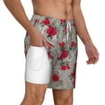 thumbnail image 6 of Rocae Rose Flowers for Men's Swim Trunks Quick Dry With Two Side Pockets and One Lined Patch PocketLarge, 6 of 9