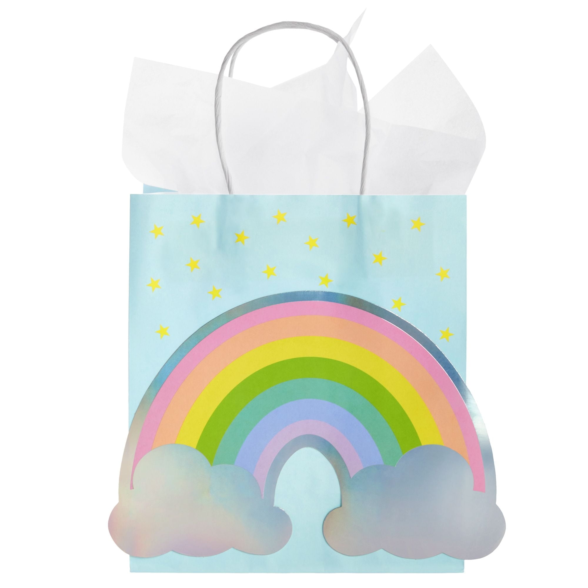 18PCS Rainbow Party Favor Bags, Small Gift Bags Bulk, Paper Gift Bags with  Handles, Bulk Gift Bags Small Size, Goodie Bags for Kids Birthday Party