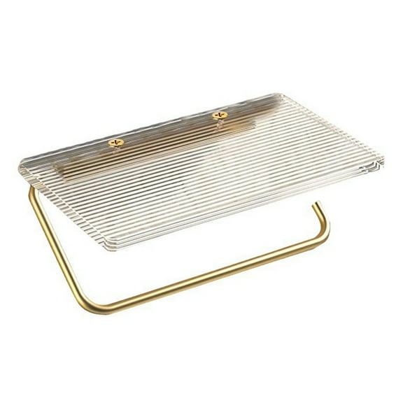 Toilet Paper Holder Wall Mounted Tissue Holder No-Punch Roll Holder Bathroom Accessories Gold