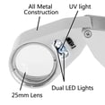 thumbnail image 4 of 40X Loupe de Bijoutier Illuminée à LED, Large Portée, Loupe pour Détection de Monnaie LED (Inclut 3 Piles LR1130), 4 of 9