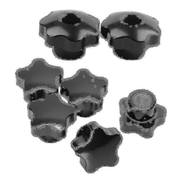 5pcs M8 Female Thread 32mm Star Head Clamping Nuts Knob Grip Handle & 2pc M8 X 50mm Diameter Thread