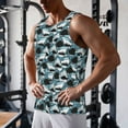 thumbnail image 5 of Pofeuu Angry Shark Print Men's Workout Tank Tops Sleeveless Muscle Gym Shirt Quick Dry-3X-Large, 5 of 7