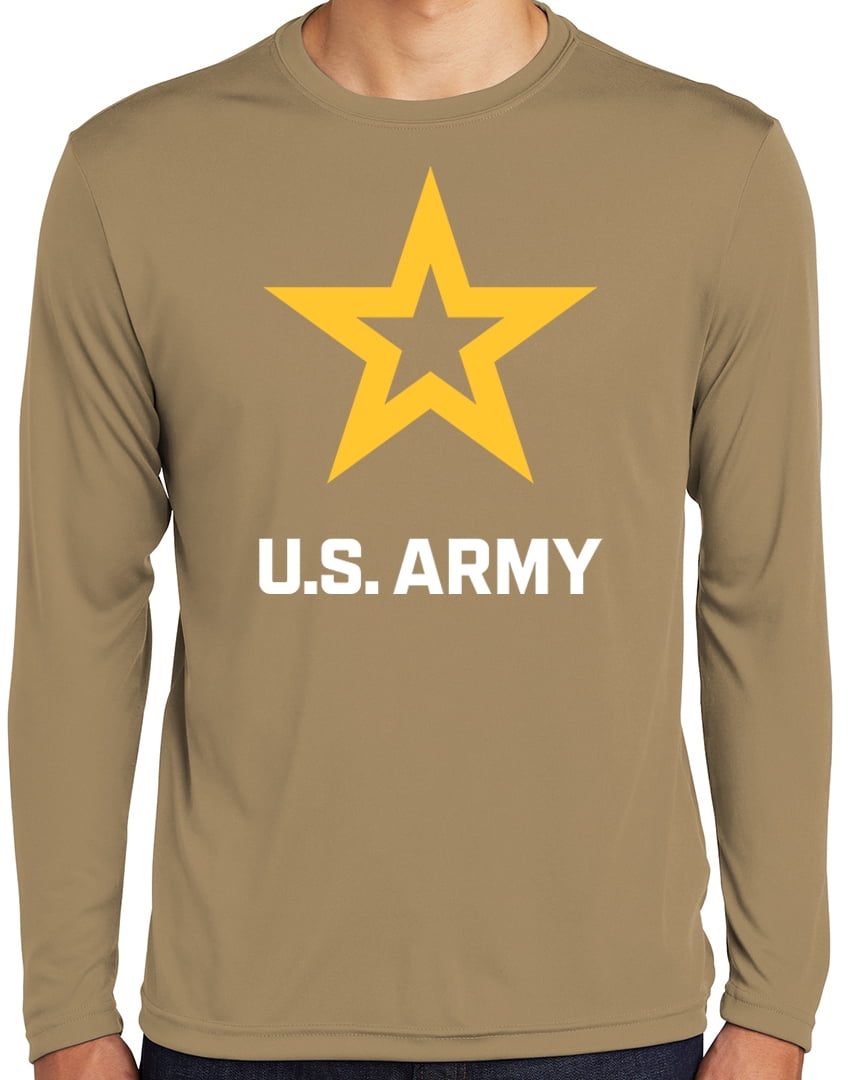 Mens US United States Army Moisture-Wicking Long Sleeve T-shirt, Large ...