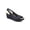 Navy, variant on Open toe slingback wedge with Metallic studs, ANITA GOLD 10