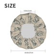 thumbnail image 4 of Kdxio Sketch Squirrels Linen Print Shower Cap for Women,Elastic and Reusable,Double Waterproof Layers Bathing Hat, 4 of 6