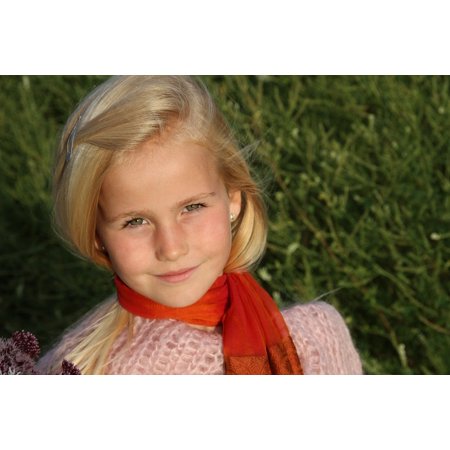 Peel N Stick Poster Of Beauty Girl Blonde Portrait Green Eyes