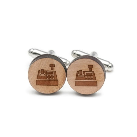 Checkout Register Cufflinks, Wood Cufflinks Hand Made in the USA