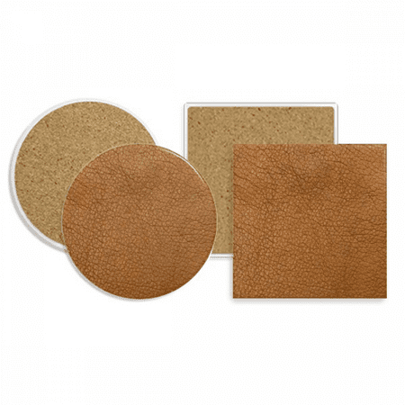 

Leather 锛stract 锛sign Coaster Cup Mug Holder Absorbent Stone Cork Base Set