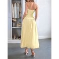thumbnail image 5 of Women'S Summer Sleeveless Casual Dresses V-Neck Wrinkles Backless Party Dress Yellow XL, 5 of 7