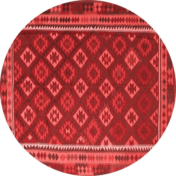 Ahgly Company Indoor Round Southwestern Red Country Area Rugs, 5' Round