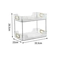 thumbnail image 3 of Cosmetics Organizer Rack Vanity Perfume Storage Holder Buffet Serving Tray Light Luxury Cups and Mugs Rack for Tabletop Decor White 2 Layers, 3 of 8