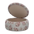 thumbnail image 6 of Flora  Ottoman  Manor  Floral  Linen  Upholstered  Storage, 6 of 9