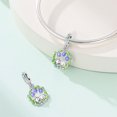 thumbnail image 2 of Jeffery Charms Animal Elephant Cat Swan 925 Silver Pendant for Women Bracelet Necklace,orchid and pet cat,Animal, 2 of 5