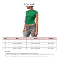 thumbnail image 3 of Camiseta sin espalda para mujer color puro suave piel amigable camiseta de moda transpirable para aniversario, 3 of 4