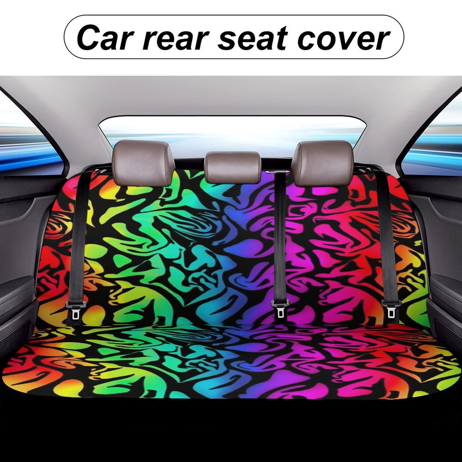 Animal Print Patterns Print Car Accessories Car Rear Seat Covers Fashion Auto Back Seat Protector Decoration Universal Auto Interior