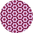 thumbnail image 1 of Ahgly Company Machine Washable Indoor Round Transitional Blush Pink Area Rugs, 4' Round, 1 of 7