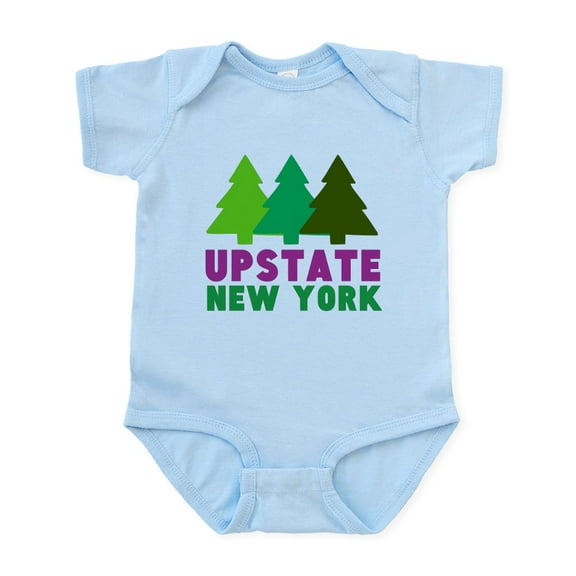 CafePress - UPSTATE NEW YORK (PINE TREES) Infant Bodysuit - Baby Light Bodysuit, Size Newborn - 24 Months