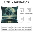 thumbnail image 5 of Wuche Sea Throw Pillow Covers Full Huge Moon Landscape Ocean Wave Scenic Night Sky Cloud Rain Bubble  Decor Comfortable Soft Bedroom Indoor Room Office Square Pillow Covers Multiple specifications, 5 of 5
