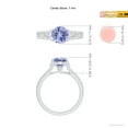 thumbnail image 4 of ANGARA Natural 1.45 ct Tanzanite Tapered Shank Solitaire Engagement Ring in 14K White Gold for Women (Size-7mm) | December Birthstone, Anniversary, Jewelry Gift for Women | Natural Tanzanite Ring, 4 of 8