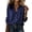 Dark Blue, variant on Womens Office Tops Point Collar Long Sleeve Crinkled Cotton Linen Roll Tab T Shirts Lightweight Casual Summer Blouses Army Green L