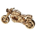 thumbnail image 4 of 3D Wooden Puzzles - Retro Motorcycle Model Kit, Buildable Display Replica with Exhaust Pipe & Spoke Wheels, Unique Christmas Birthday Gift for Adults, 4 of 8