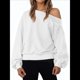 thumbnail image 3 of Sudadera Holgada Informal de Larga con Hombros Descubiertos para Mujer, Estilo Jersey de Otoño XXL, 3 of 8