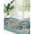 thumbnail image 3 of Rugs.com Carnevale Collection Rug – 9' x 12' Turquoise Medium Rug Perfect For Living Rooms, Large Dining Rooms, Open Floorplans, 3 of 5