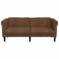 thumbnail image 2 of vidaXL 2-Seater Adult Sofa - Brown Faux Suede Leather, 2 of 5