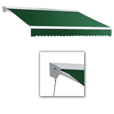 Awntech DTL10-US-F 10 ft. Destin Hood Left Motor with Remote Retractable Awning  Forest Green - 96 in.