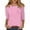 Pink, variant on Seductiva Women's Classic-Fit 3/4 Sleeve 3/4 Length Sleeve Women Tops Casual Loose Fit Crew Neck T Shirts Cute Solid Three Quarter Length Tunic Tops Tees Slim Fit Blouses Tops Loose Tees