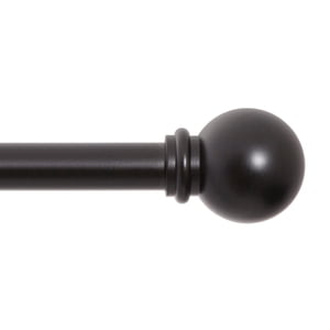 Kenney Chelsea 5/8" Matte Black Single Curtain Rod