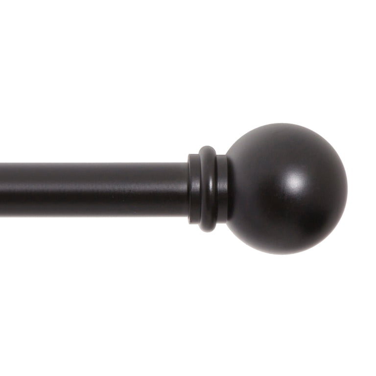 Kenney Chelsea 5/8" Matte Black Single Curtain Rod photo 1