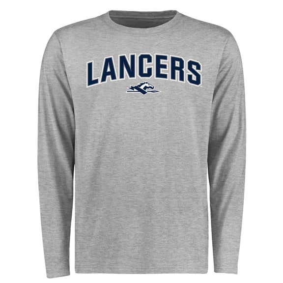 Men's Ash Longwood Lancers Proud Mascot Long Sleeve T-Shirt