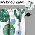 thumbnail image 5 of Green Cactus Kitchen Curtain Valance 3 Piece Set Short Curtain Sink Window Decor 36 Inch Small Window Treatment Tier 27.5x36 Length, 5 of 6