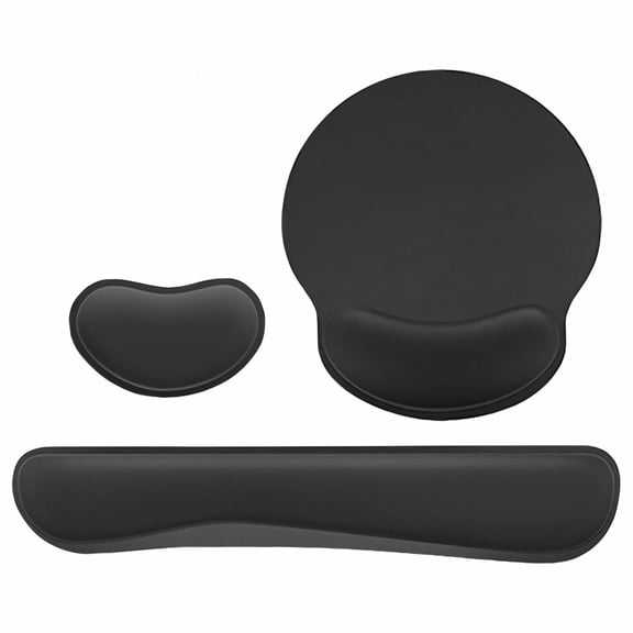 GJX Ergonomic Mouse Pad With Wrist Rest, Soft Silicone Keyboard Desk Mat For Hand Relief, Thick Non-Slip Rubber Bottom, Massage Design For Office And Gaming