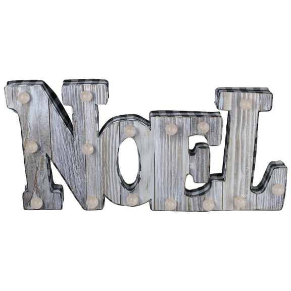 Northlight Lighted 3D Wooden "NOEL" Christmas Decoration - 17"
