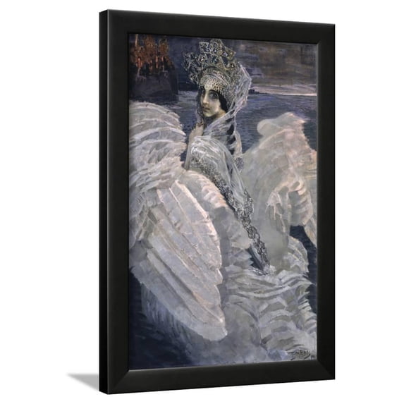 Princess Swan, 1900, Scenic Framed Art Print Wall Art by Mikhail Alexandrovich Vrubel
